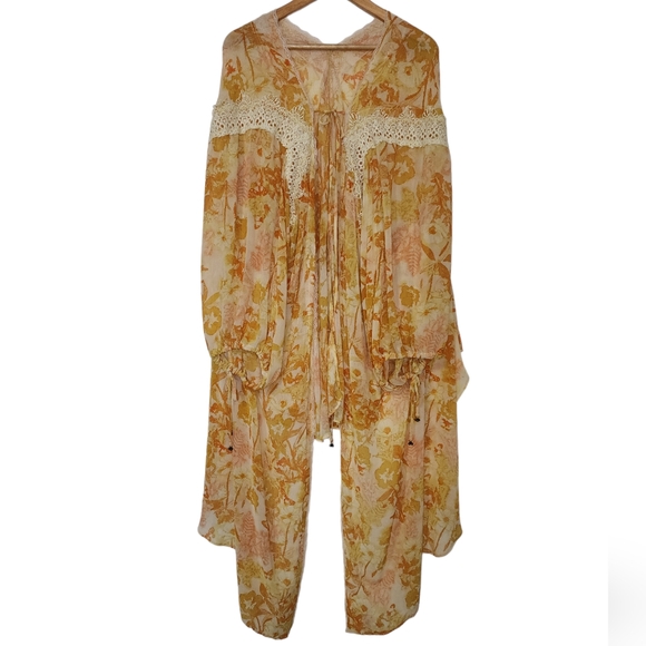 Free people lost in love golden yellow kimono - Picture 7 of 16